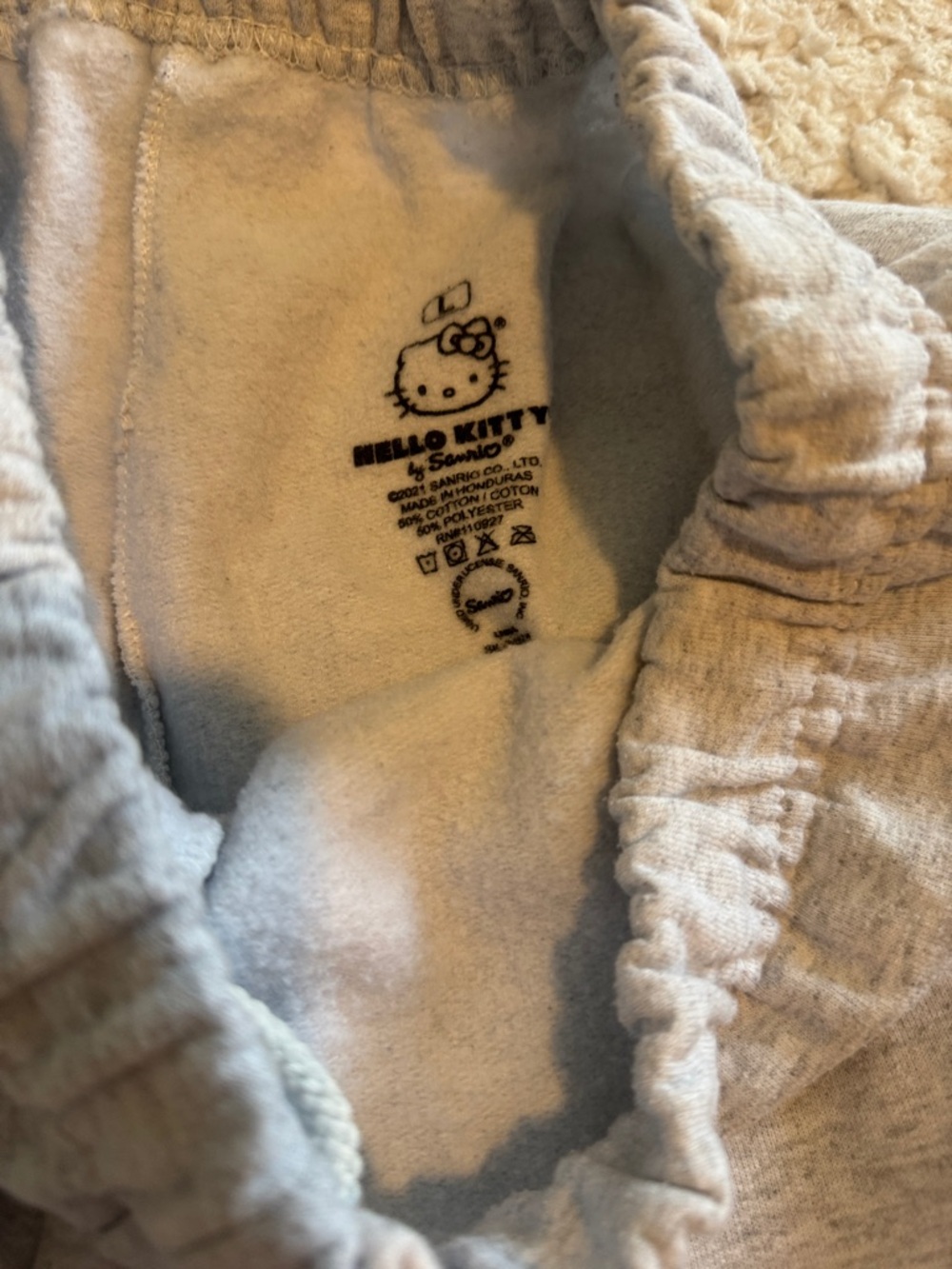 Hello Kitty Gray Sweatpants with Red Logo and Character - Picture 5 of 6